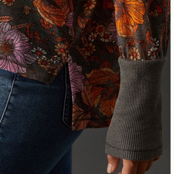 NWT Anthropologie Pilcro Heritage Oversized Boxy Pullover S - Picture 8 of 16